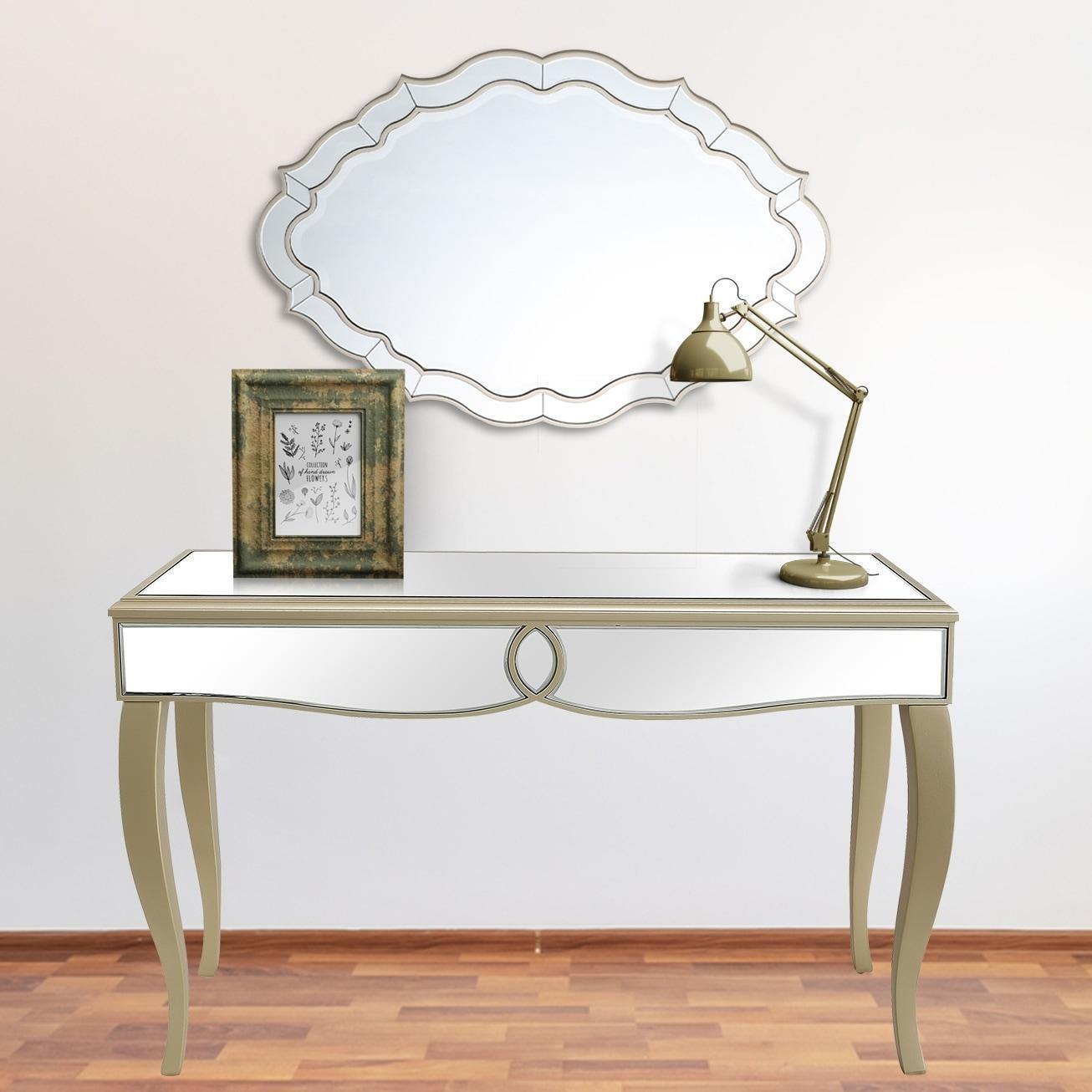 New in Box Eleanor Wall Mirror and Console Table
